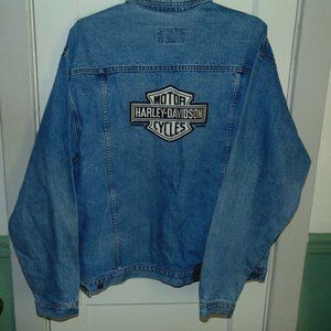 Vintage Harley-Davidson Denim Jacket Large Logo size L